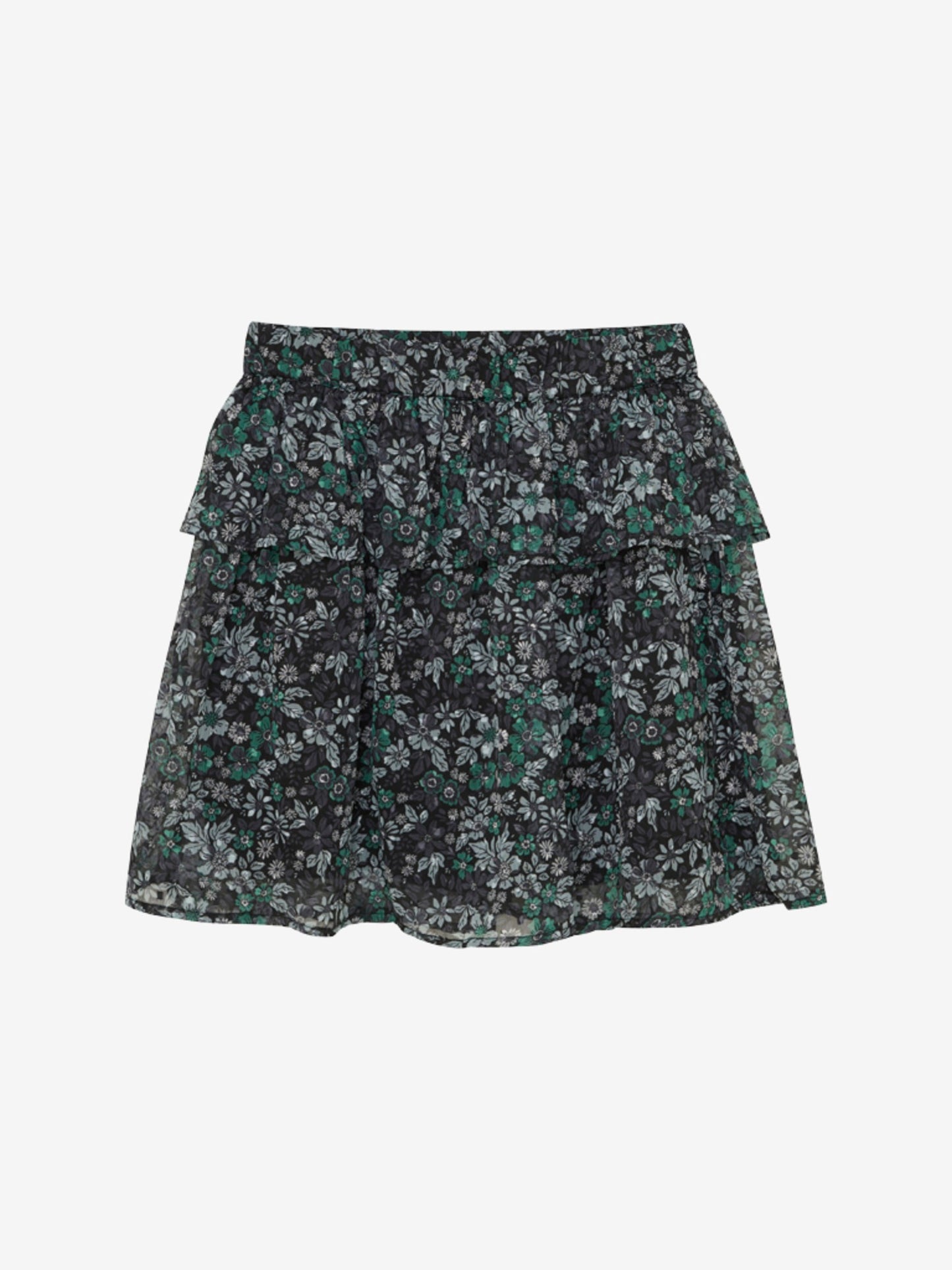 Creamie Nederdel Flower Dobby - Pine Green