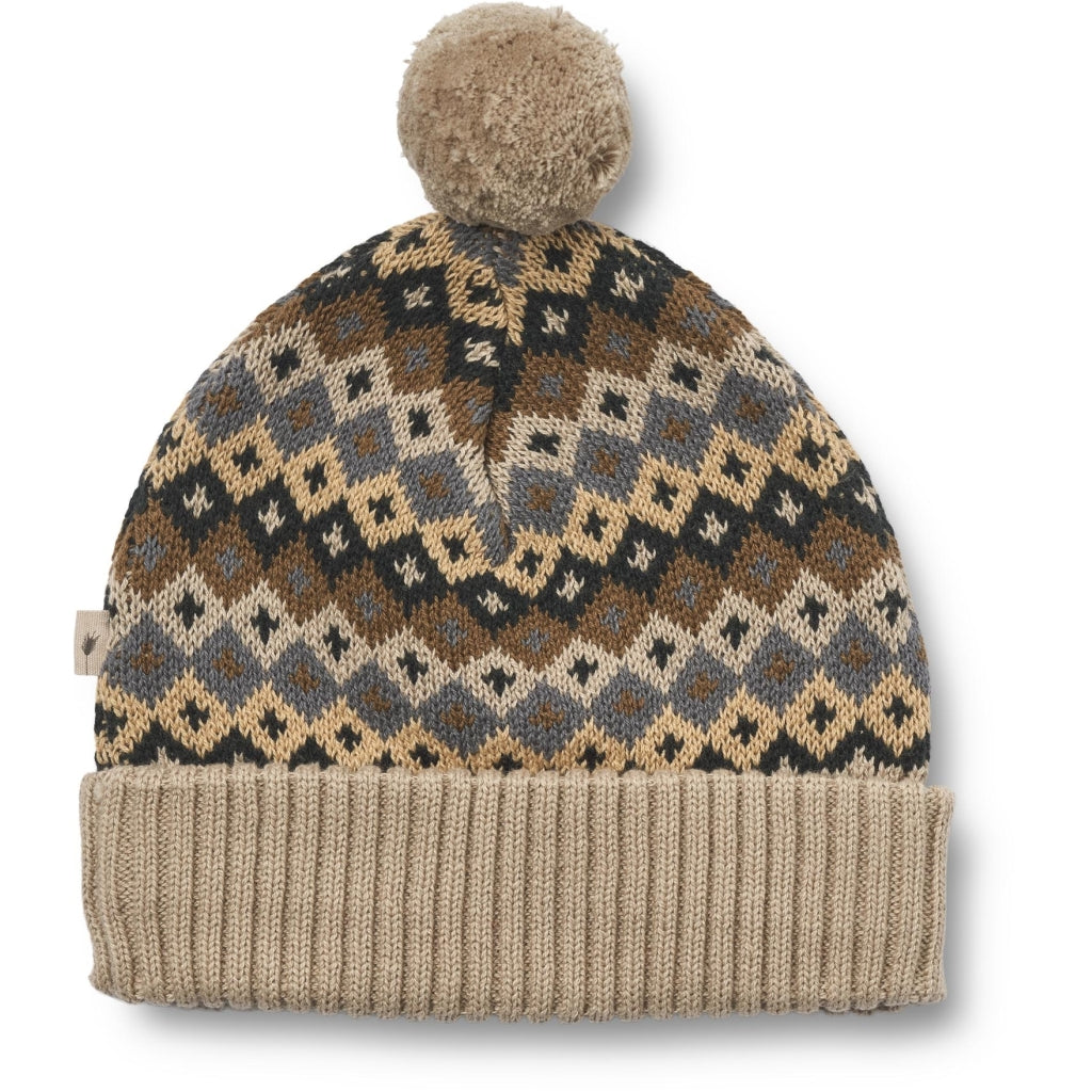 Wheat Nolo strik Beanie - Multi blue