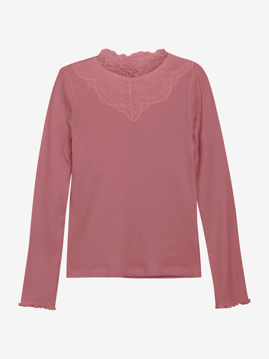 Creamie T-shirt LS - Mesa Rose