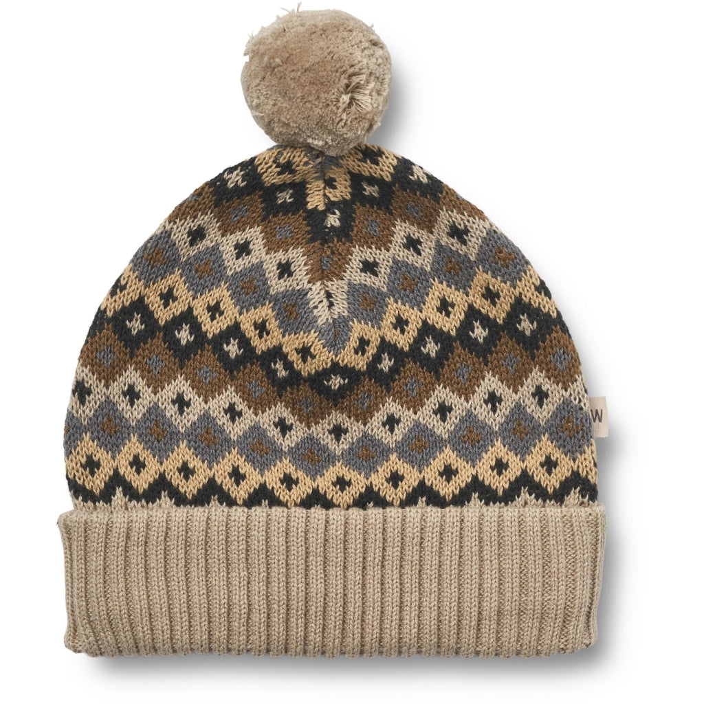 Wheat Nolo strik Beanie - Multi blue