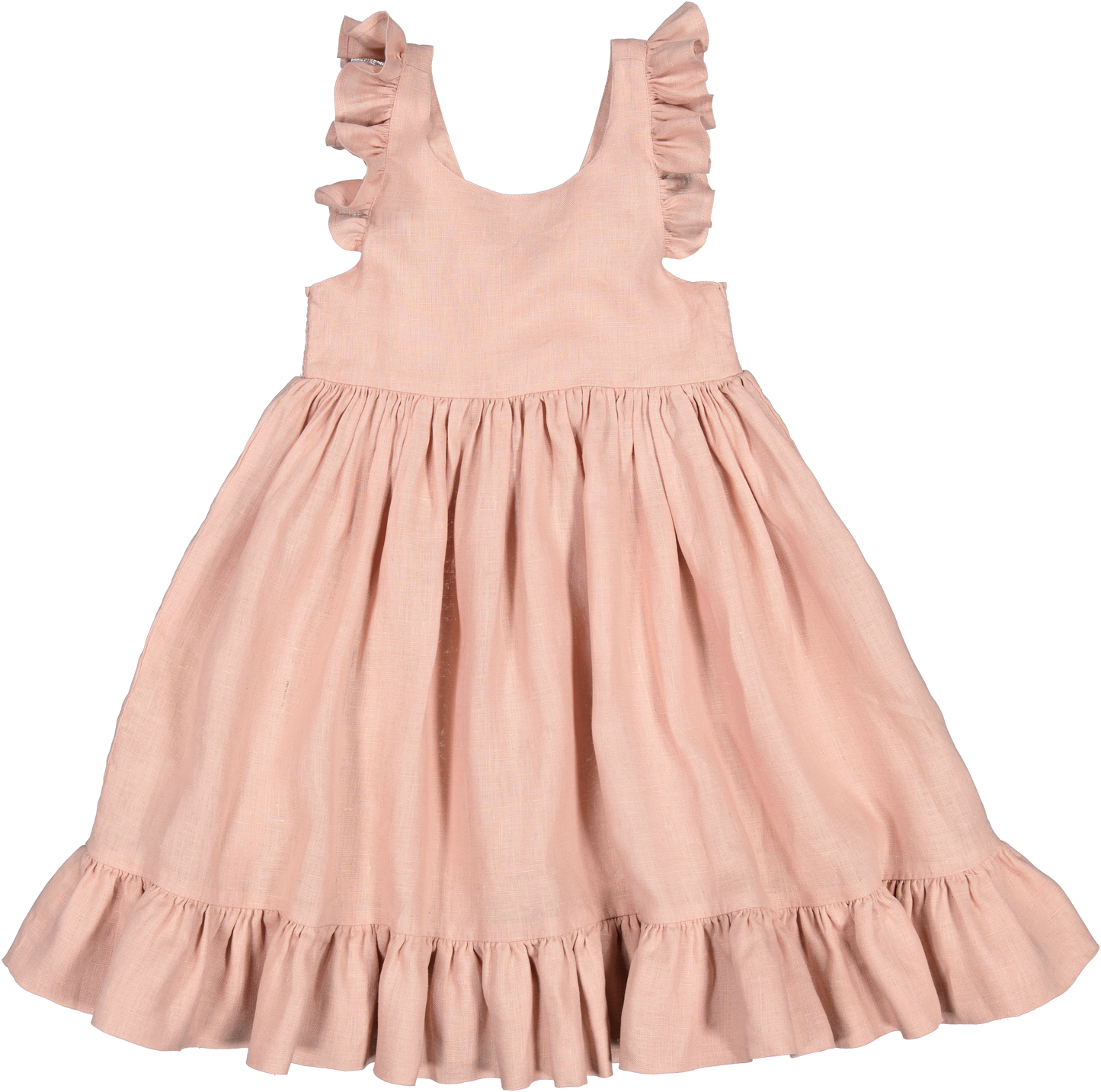 MarMar Danita Leinenkleid mit Rüschen –  Light Cheek