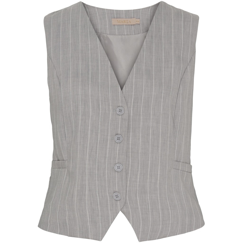 Marta du chateau Solveig Vest - Grey Stripe