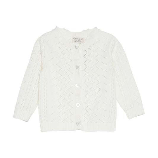 Minymo strik Cardigan - Snow White