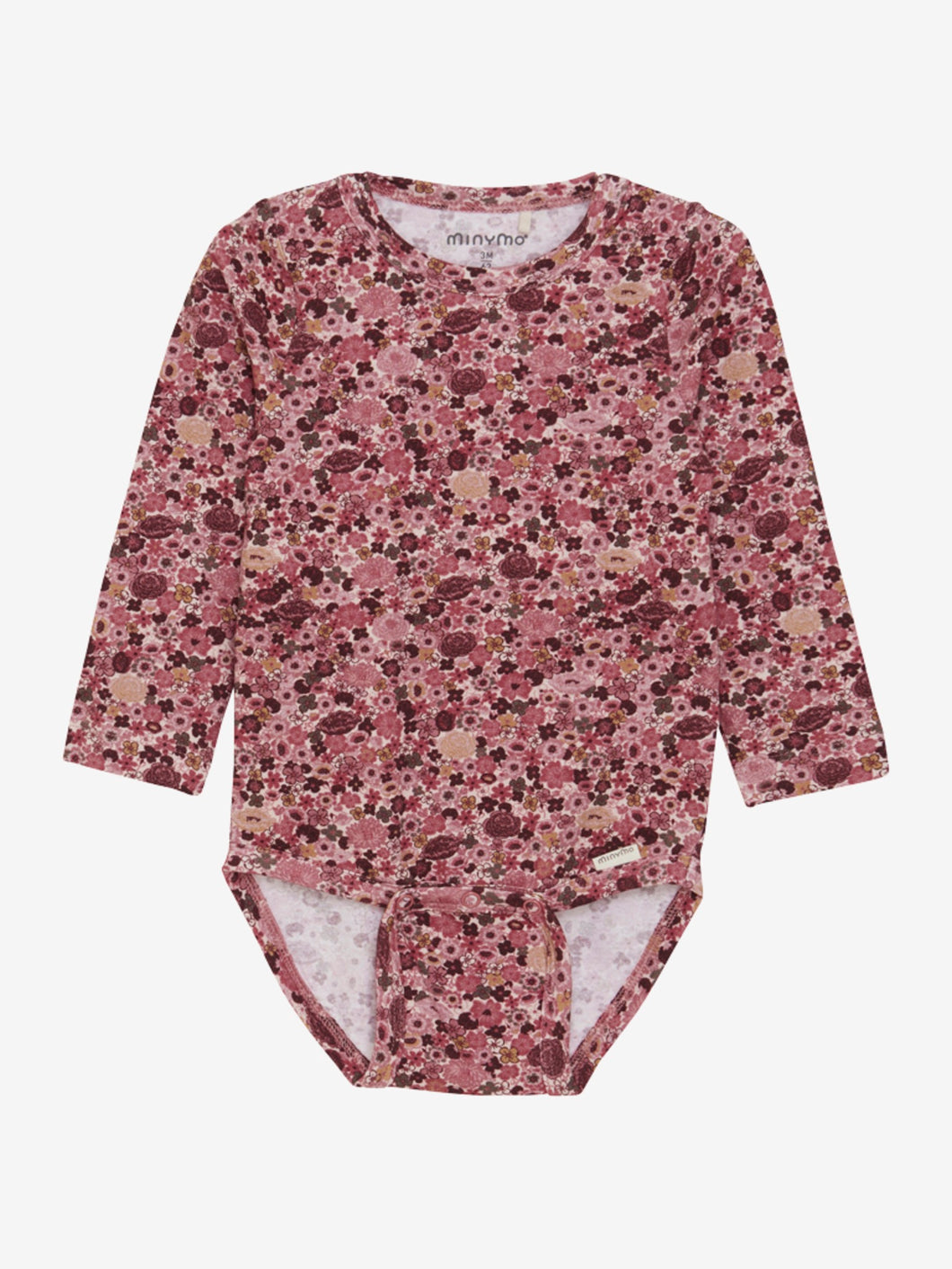 Minymo Blomster Body - Dusty Rose