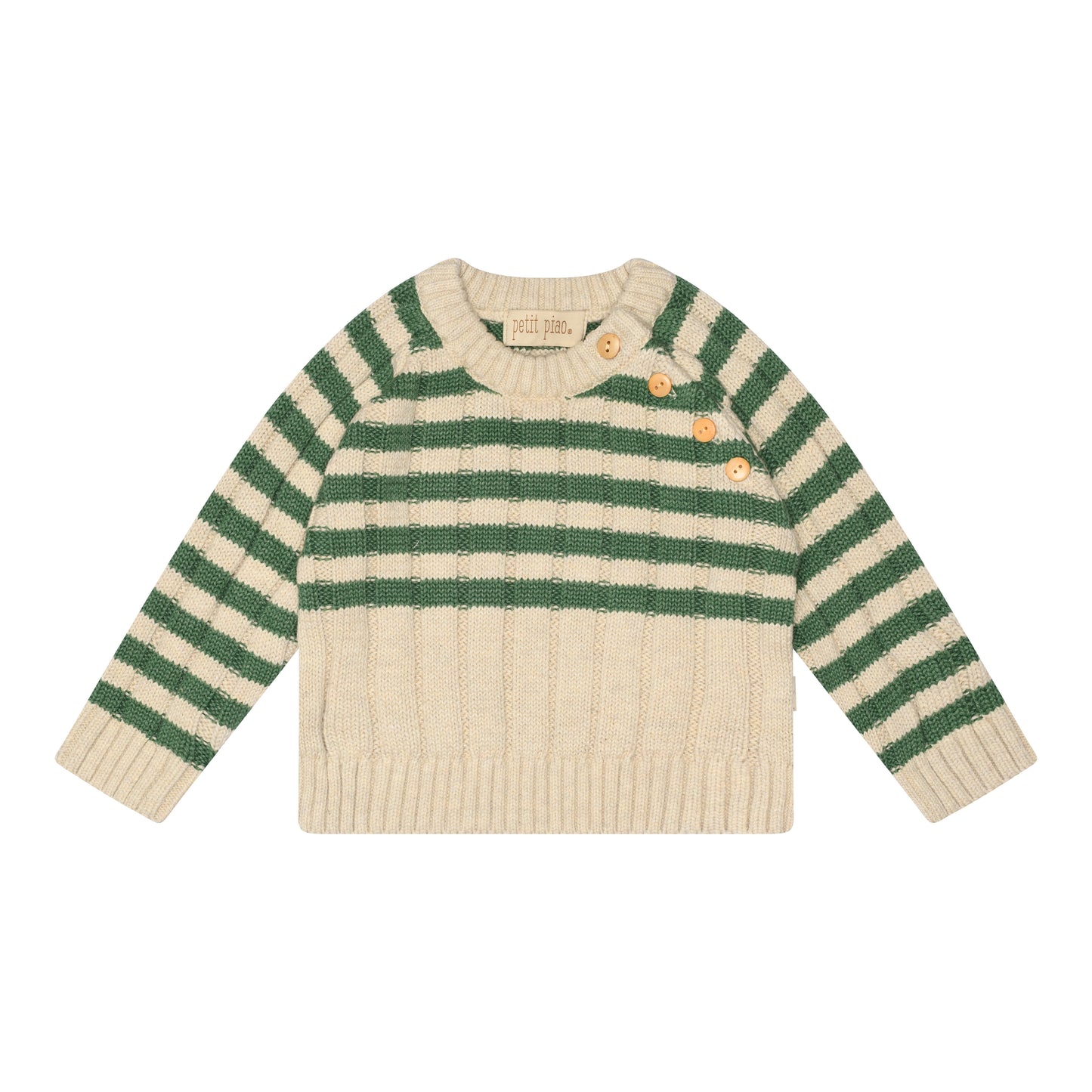 Petit Piao Sweater - Offwhite/Spring Green